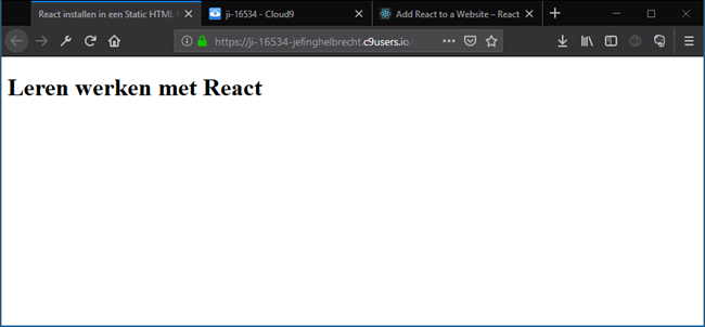 React in Static HTML File